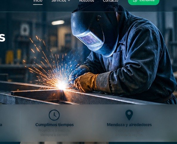 Trabajo profesional de soldadura y fabricación metálica
